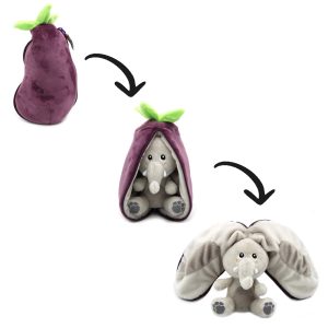 Flipetz reversible plush toy - Eggplant