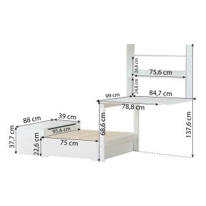 Alternative view of Study and Chill Module for ECO Luxury Loft bed 90x200, White