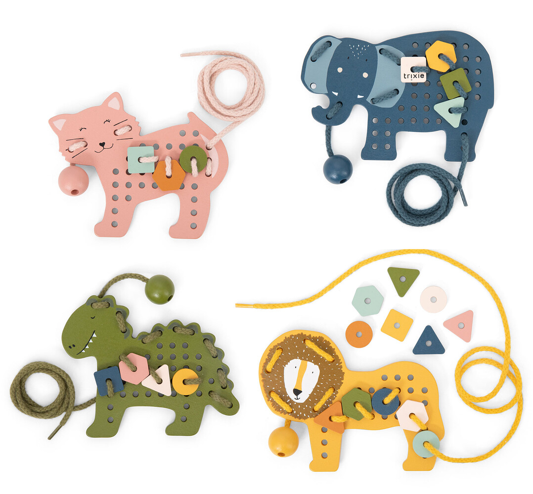 Wooden animal lacing game - Pilt 1